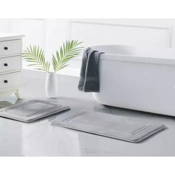 Truly Calm Antimicrobial Memory Foam 2-Pc. Bath Rug Set, 20" x 32" - Picture 3 of 5